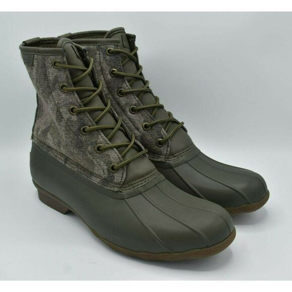 Sperry Mens Size 11.5 Saltwater Camo Water Resistant Lace Up‎ Duck Boots Shoes main image 6